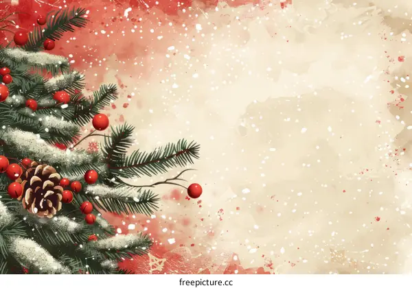 Christmas Watercolor Background