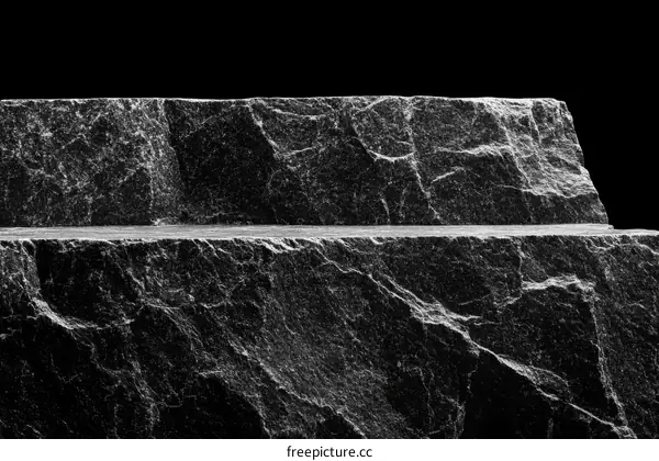Abstract Black Stone Display Platform