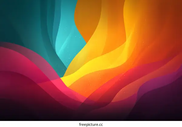 Abstract Colorful Wave Design Background
