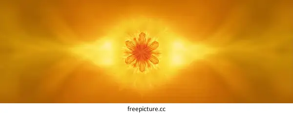 Abstract Orange Floral Pattern Design