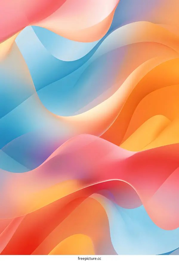 Abstract Colorful Waves Background