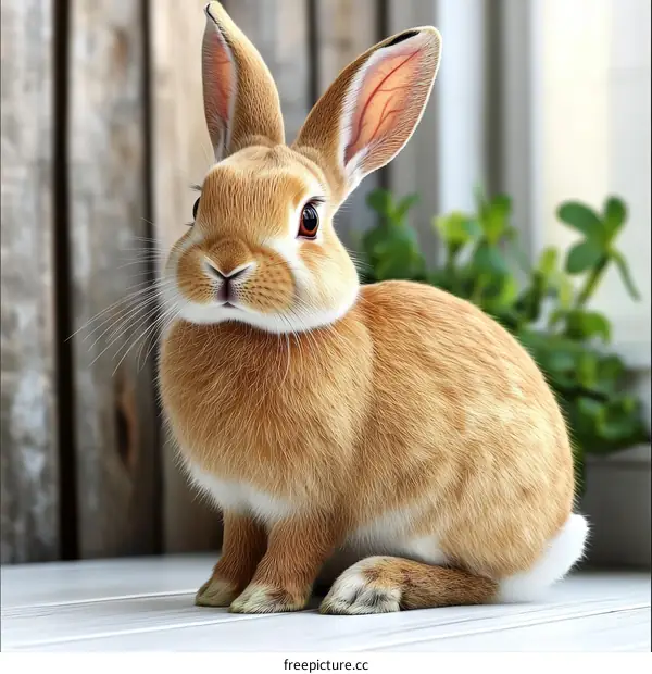 Adorable Bunny Portrait Illustration