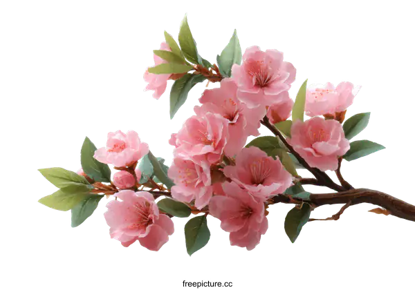 [Transparent Background PNG]Beautiful Pink Cherry Blossom Branch Arrangement