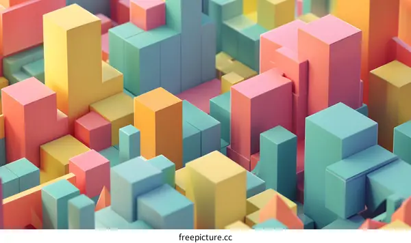 Abstract Colorful Geometric Shapes Background