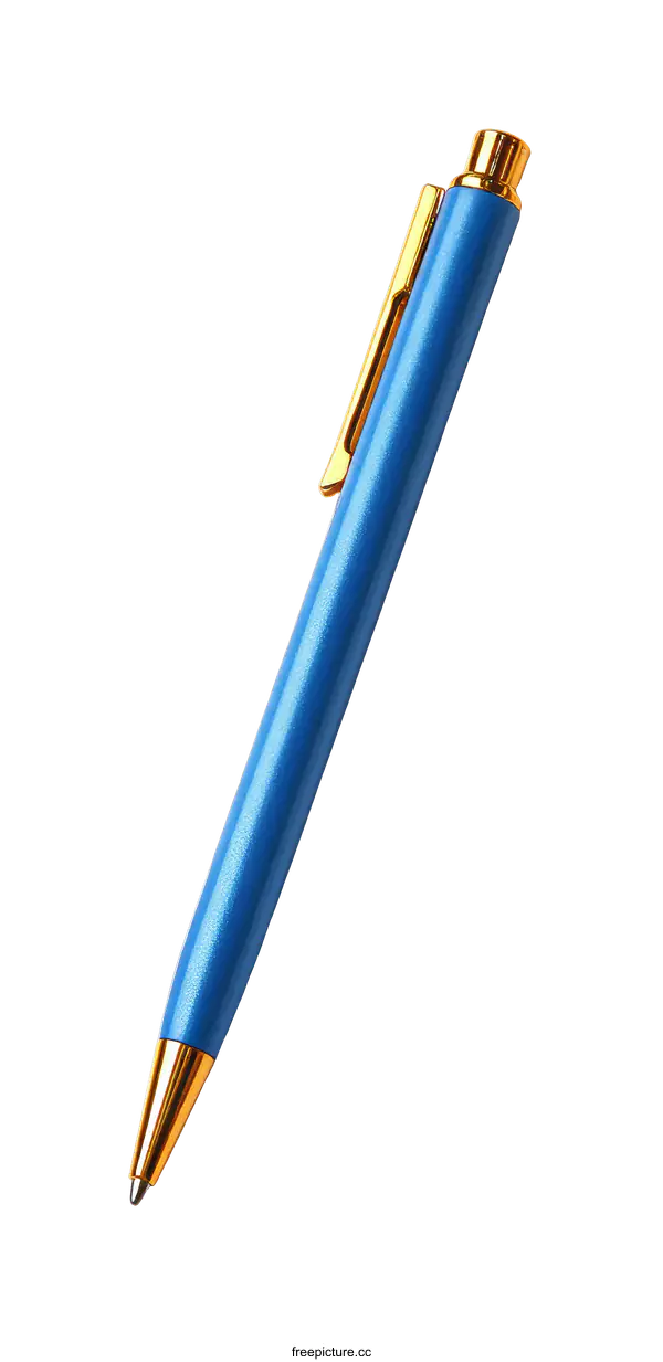 [Transparent Background PNG]Close Up of a Blue Pen