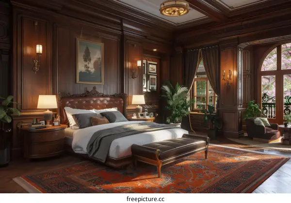 Classic Luxury Wooden Bedroom Interior Design