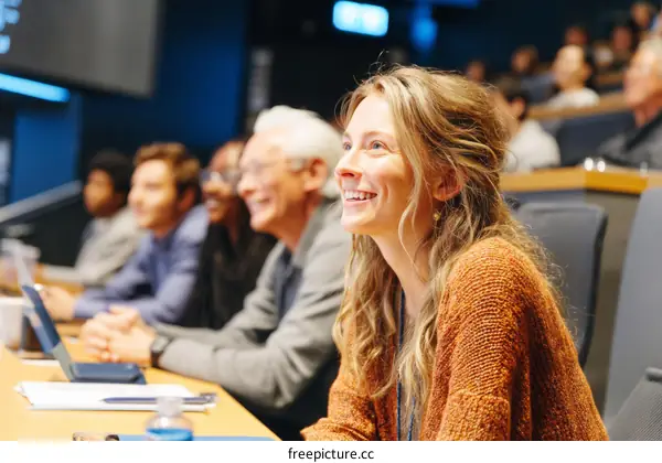 Conference Attendees Listen Attentively