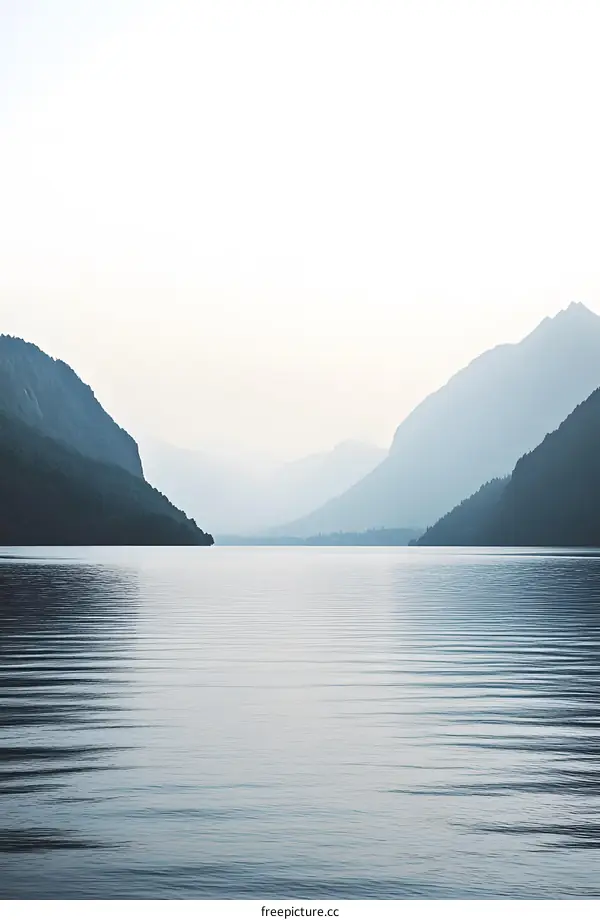 Calm Lake with Mountains in the Distance