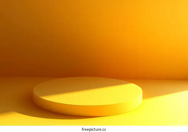 Yellow Minimalist Product Display