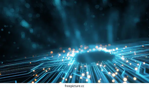 Abstract Circuit Board Technology Illustration