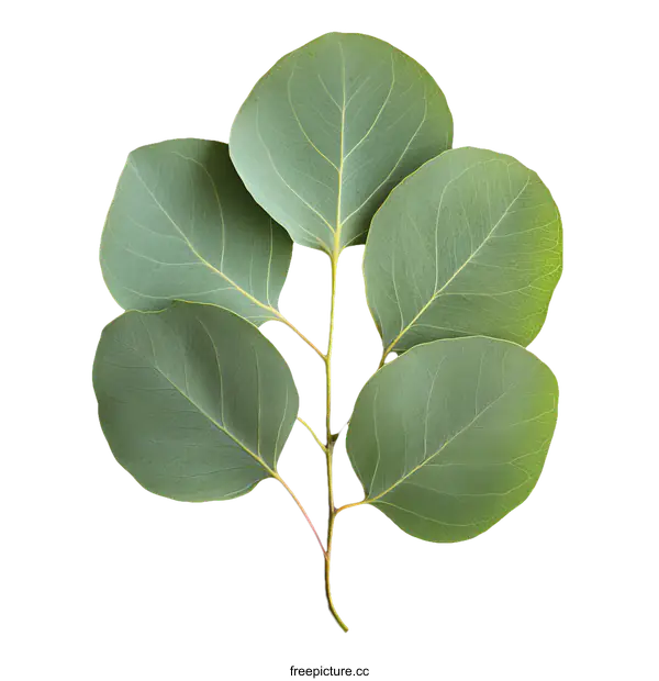[Transparent Background PNG]Eucalyptus Branches with Leaves on White Background