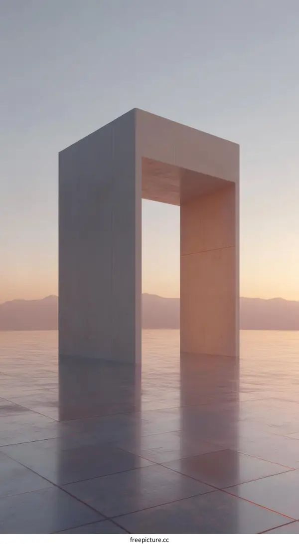 Abstract Minimalist Architectural Structure