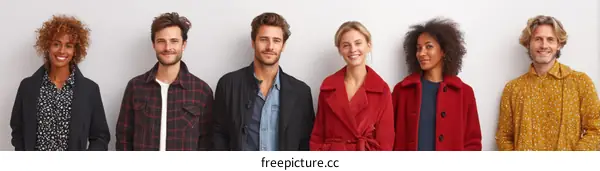 Diverse Group of People Standing Together