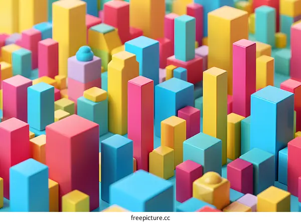 Colorful abstract city