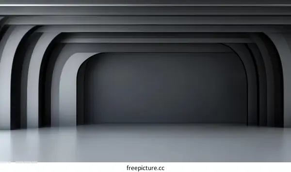 Abstract Architectural Interior Design Illustration