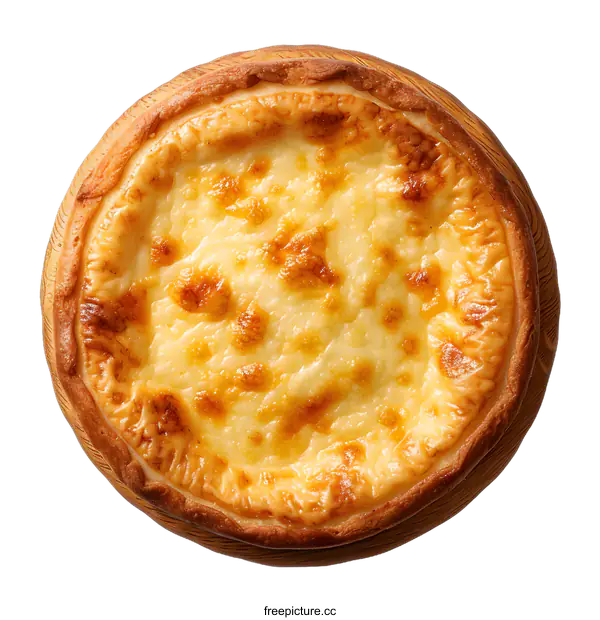 [Transparent Background PNG]close up of a cheese pizza on a wooden plate