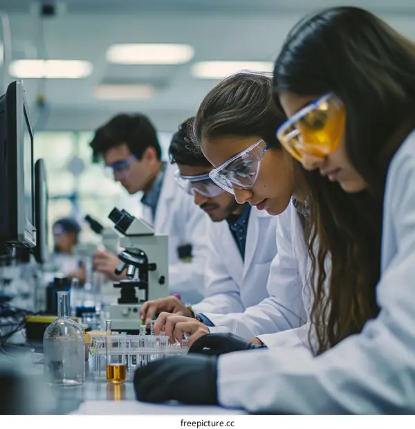 Scientists working in a laboratory