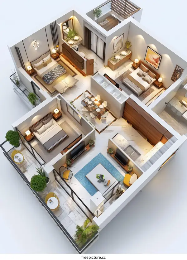Modern Apartment Floor Plan Design
