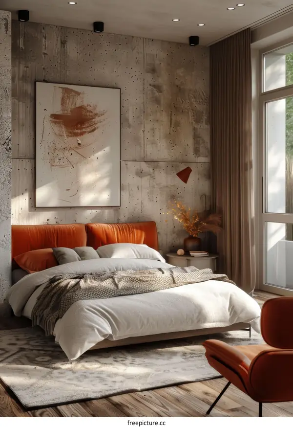 Modern Industrial Bedroom Interior Design
