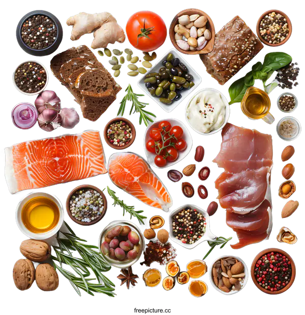 [Transparent Background PNG]Fresh Ingredients For Healthy Cooking