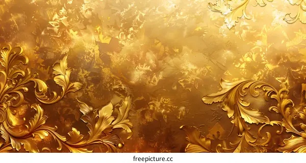 Golden relief pattern background