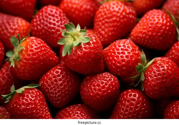 Fresh strawberries background