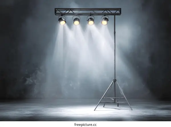 Empty Stage Spotlight Setting for Photography