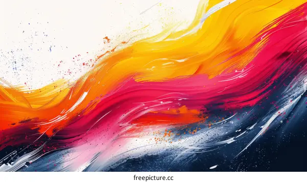 Abstract Art Painting - Red and Blue