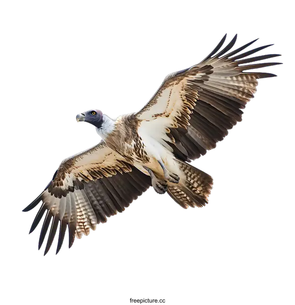[Transparent Background PNG]A White Backed Vulture Flying In The Sky