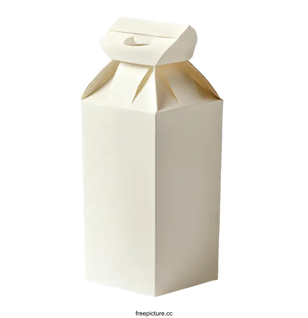 [Transparent Background PNG]Blank White Cardboard Box Mockup