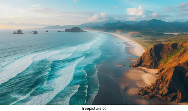 Oregon coast at sunset