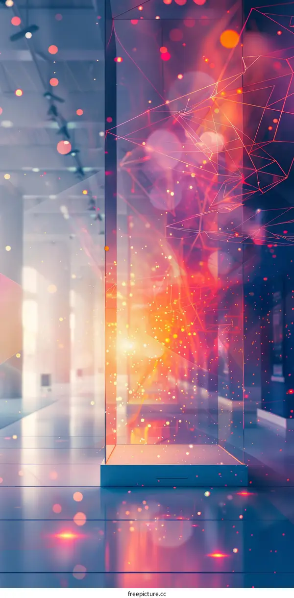 Glowing Cyberpunk Cityscape: Digital Art