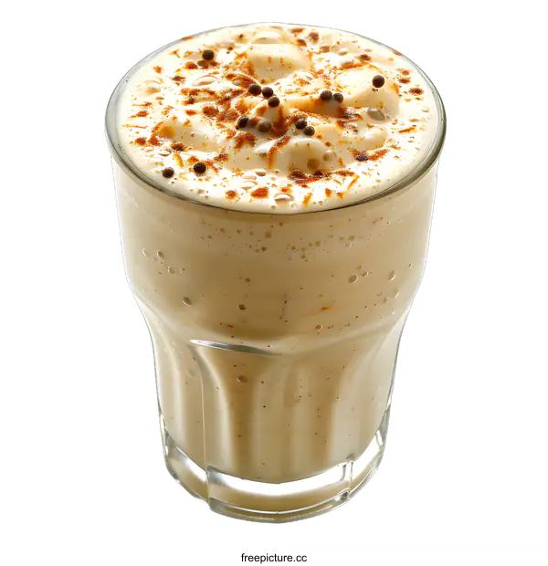 [Transparent Background PNG]A Delicious Glass of Spiced Eggnog