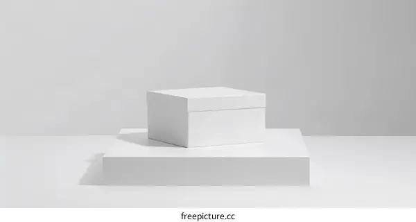 White Box On White Platform