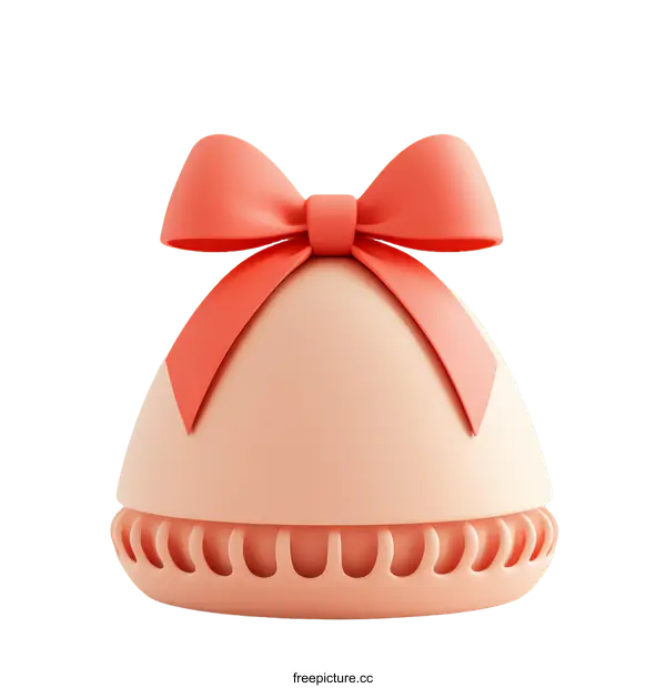 [Transparent Background PNG]Gift Bow on a Pastel Pink Present