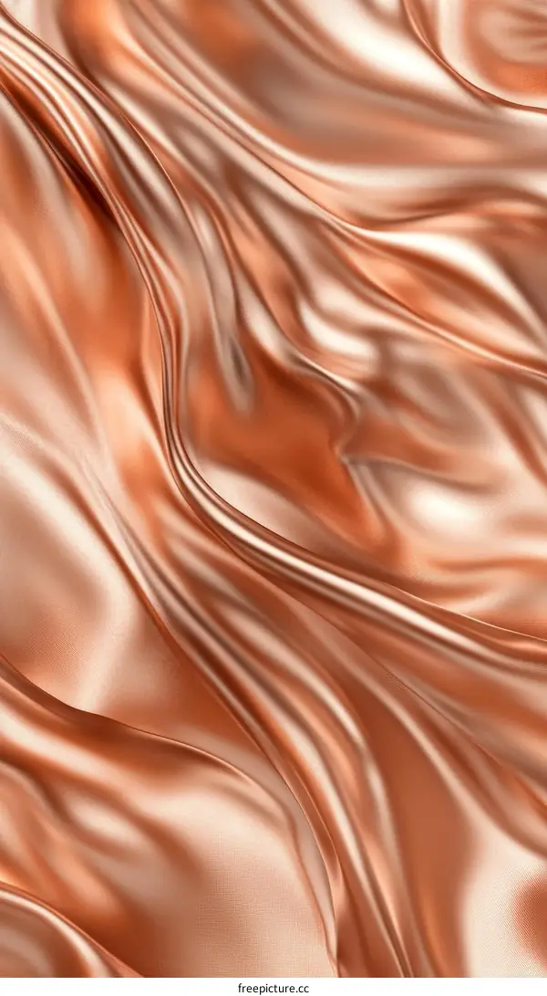 Rose Gold Silk Fabric Texture Background
