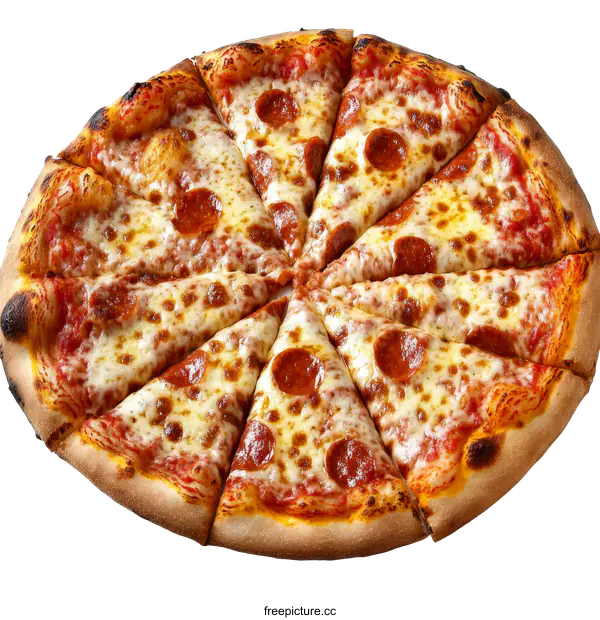 [Transparent Background PNG]Delicious Pepperoni Pizza Ready to Eat