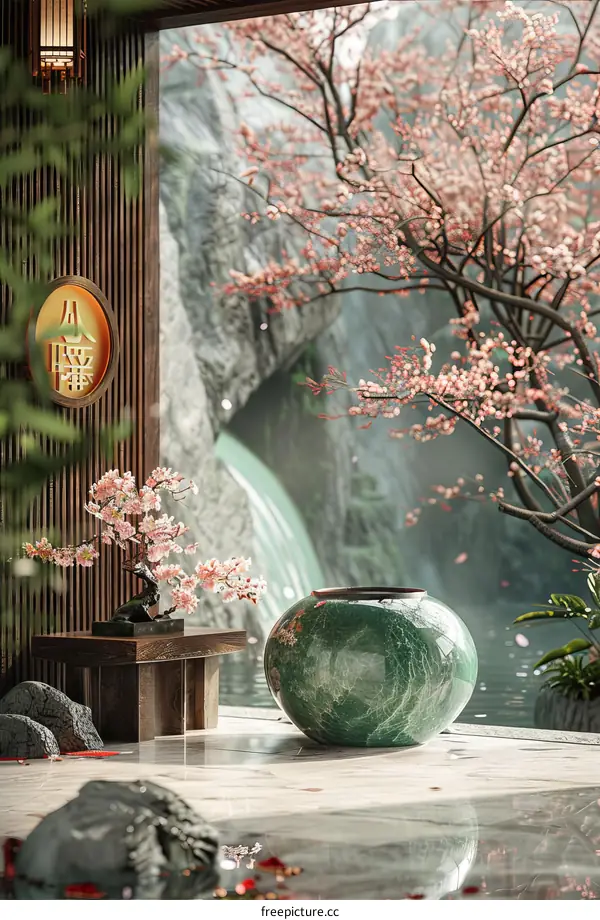 Peaceful Japanese Garden Interior Design