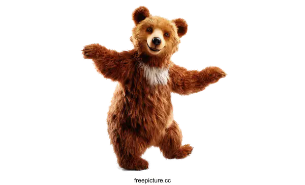 [Transparent Background PNG]Funny Bear Illustration on White Background