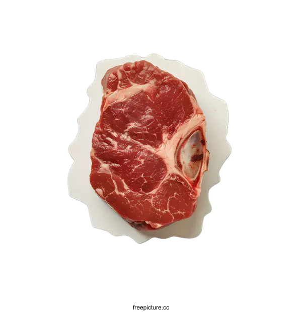 [Transparent Background PNG]Raw Steak on a White Background