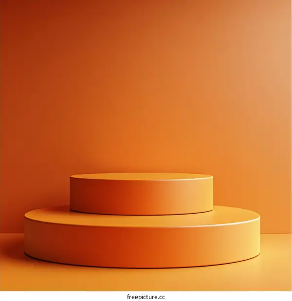 Orange Geometric Product Display Stand