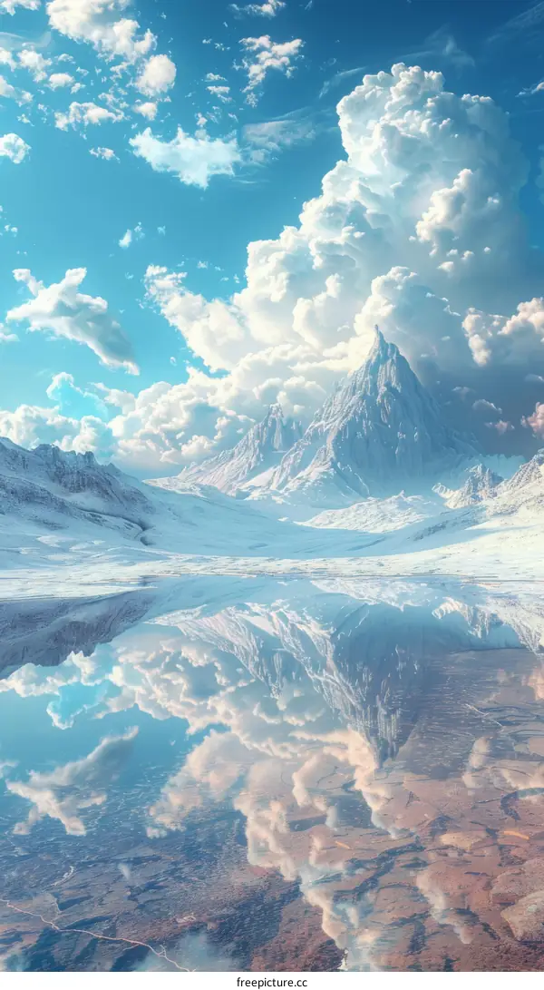 Stunning Winter Mountain Landscape Reflection