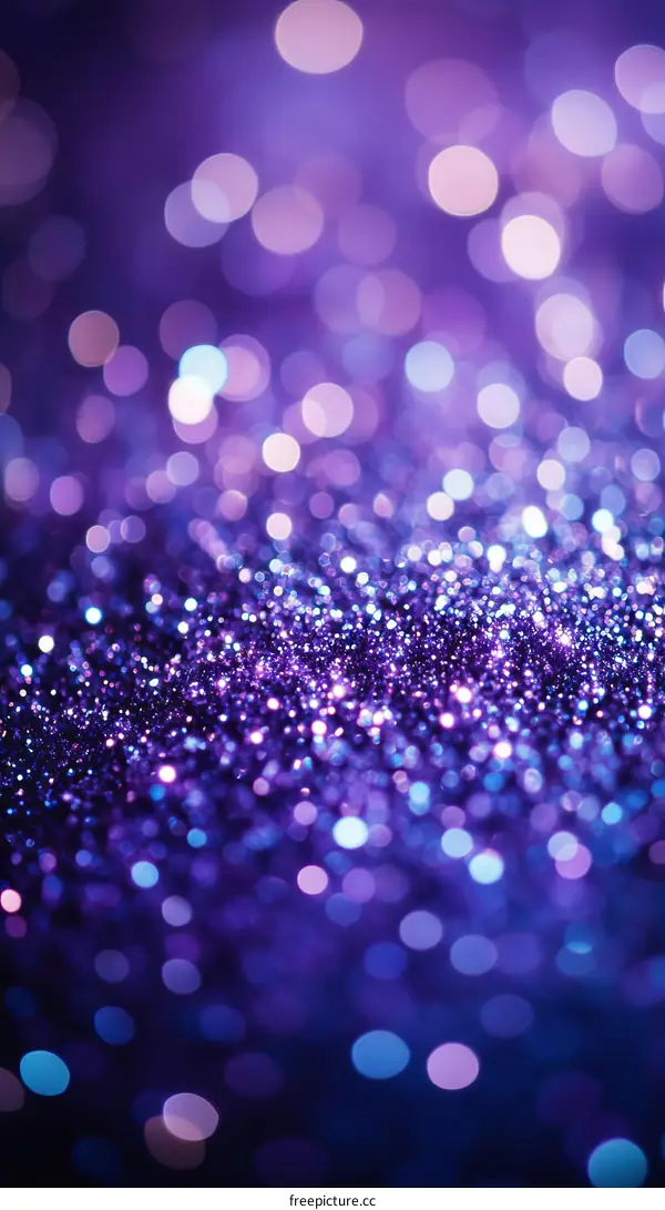 Purple Glitter Bokeh Background