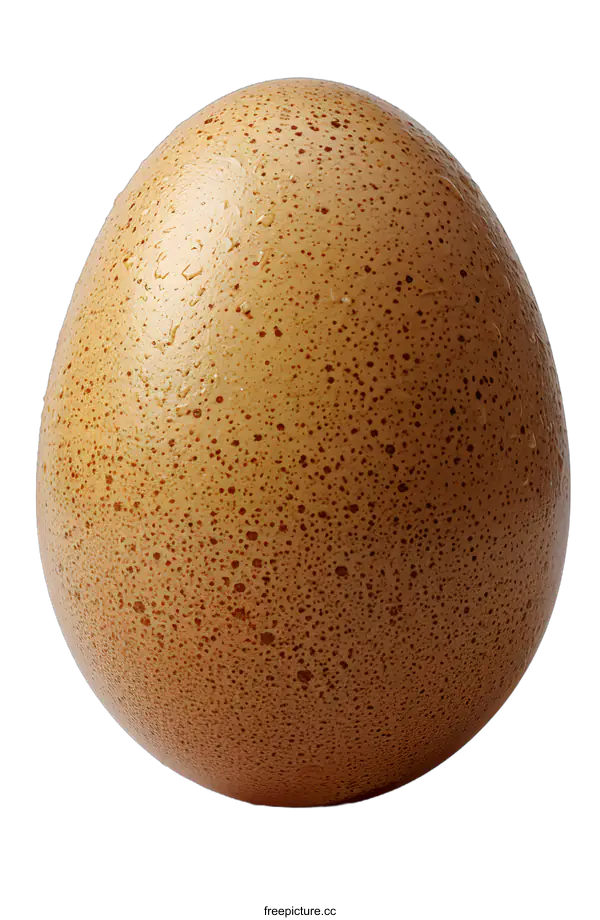 [Transparent Background PNG]A brown egg with water droplets on its surface