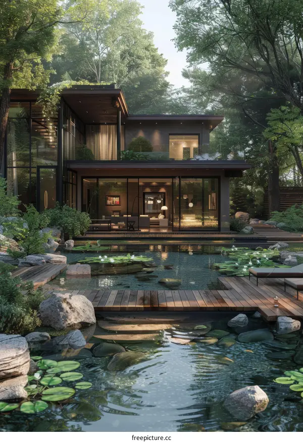 Modern Luxury Home Immersed in Nature