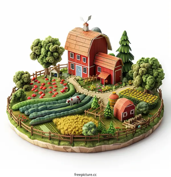 3D Isometric Farm
