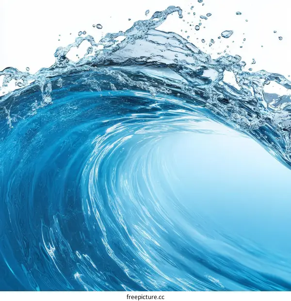 Powerful Ocean Wave Splashing