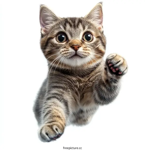 Cute Kitten Reaching Through Glass