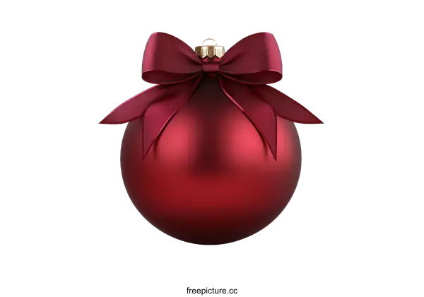 [Transparent Background PNG]Christmas Ornament with Red Ribbon