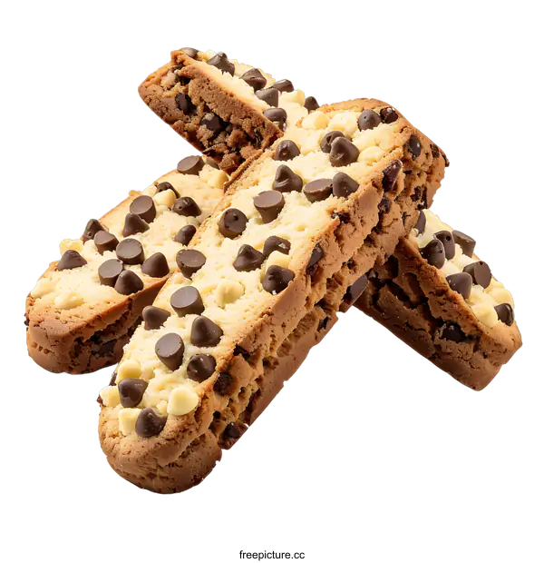 [Transparent Background PNG]Three chocolate chip cookies